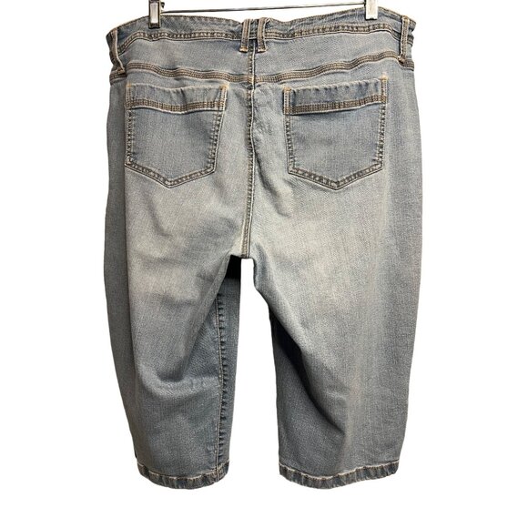 Gloria Vanderbilt capris 16 stretch blue denim comfortable summer flaw - Picture 5 of 15